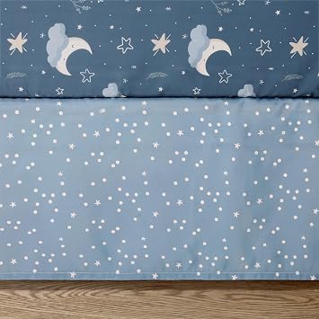 The Peanutshell 3 Piece Celestial Serenity Baby Crib Bedding Set Boy Nursery Decor Boy Crib Comforter Set, Boho Neutral Quilt and Accessories, Gender Neutral