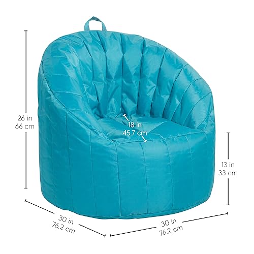 Miniatura 3 de Factory Direct Partners Cali Seashell - Puf con revestimiento duradero, funda de nailon Oxford con revestimiento duradero, asiento flexible para