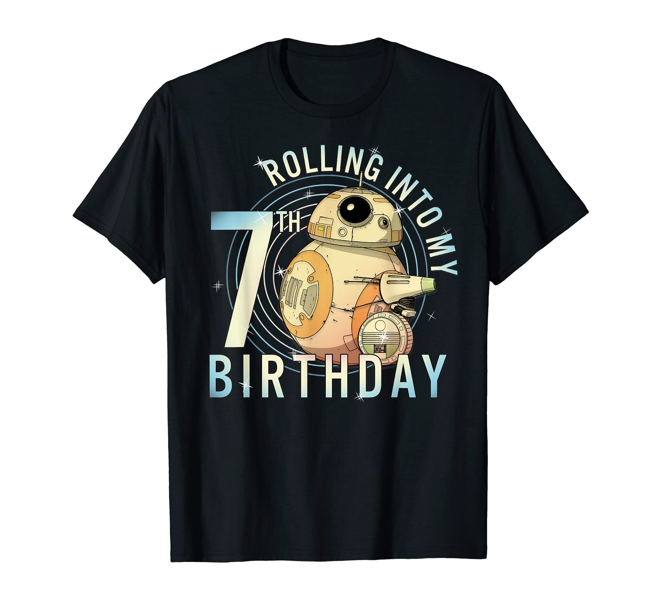 star warsBB-8 & D-O Rolling Into My 7th Birthday T-Shirt