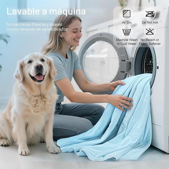 Foto 6 de 7 de Tivray Manta Refrescante Perros Premium, Q-MAX>0.4, Manta Enfriamiento Lavable Ligera Verano Mascotas Humanos