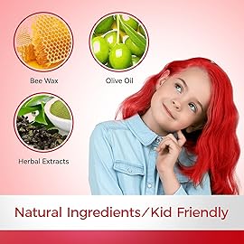 EFLY 4.23 oz-Instant Hairstyle Cream Hair Pomades, Temporary Styling Hair Color Wax for Party, Cosplay, Easy Cleaning (1, Red)