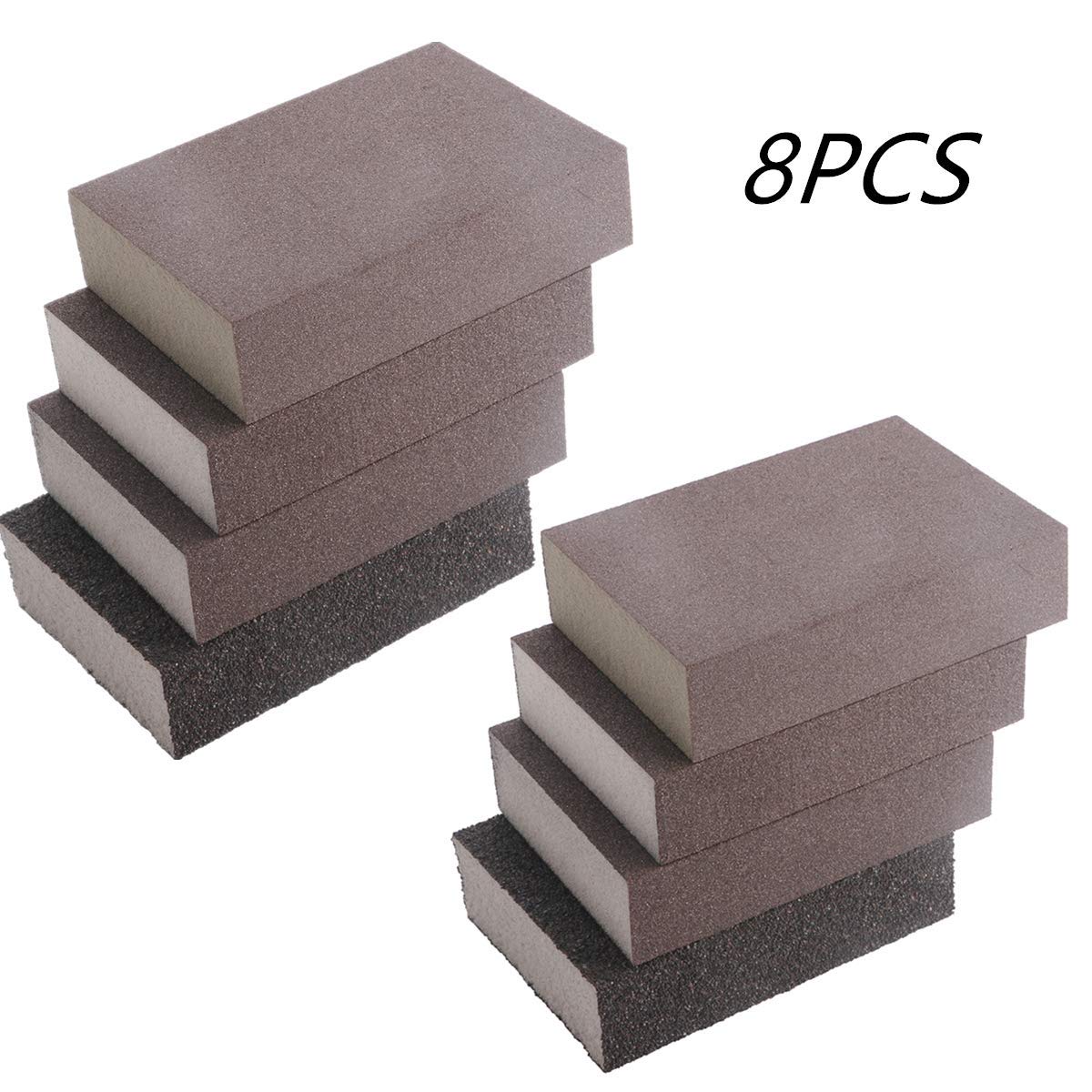 4 Blocchi Levigatura Con Grana 60/100/150/220 - Per Legno E Metallo - Usa A Secco O Bagnato - Riutilizzabili