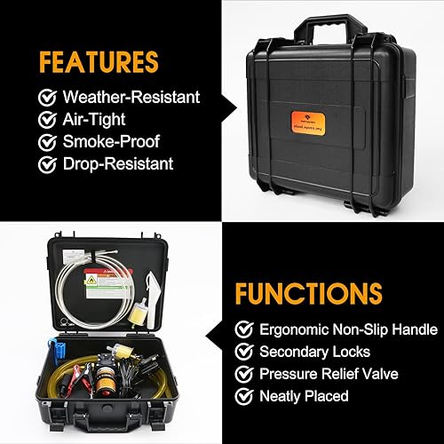 Miniatura 15 de Kit de bomba de transferencia de combustible de 12 V 75 W, mueve hasta 110 galones de gas o diésel por hora, con tubo de combustible de alta