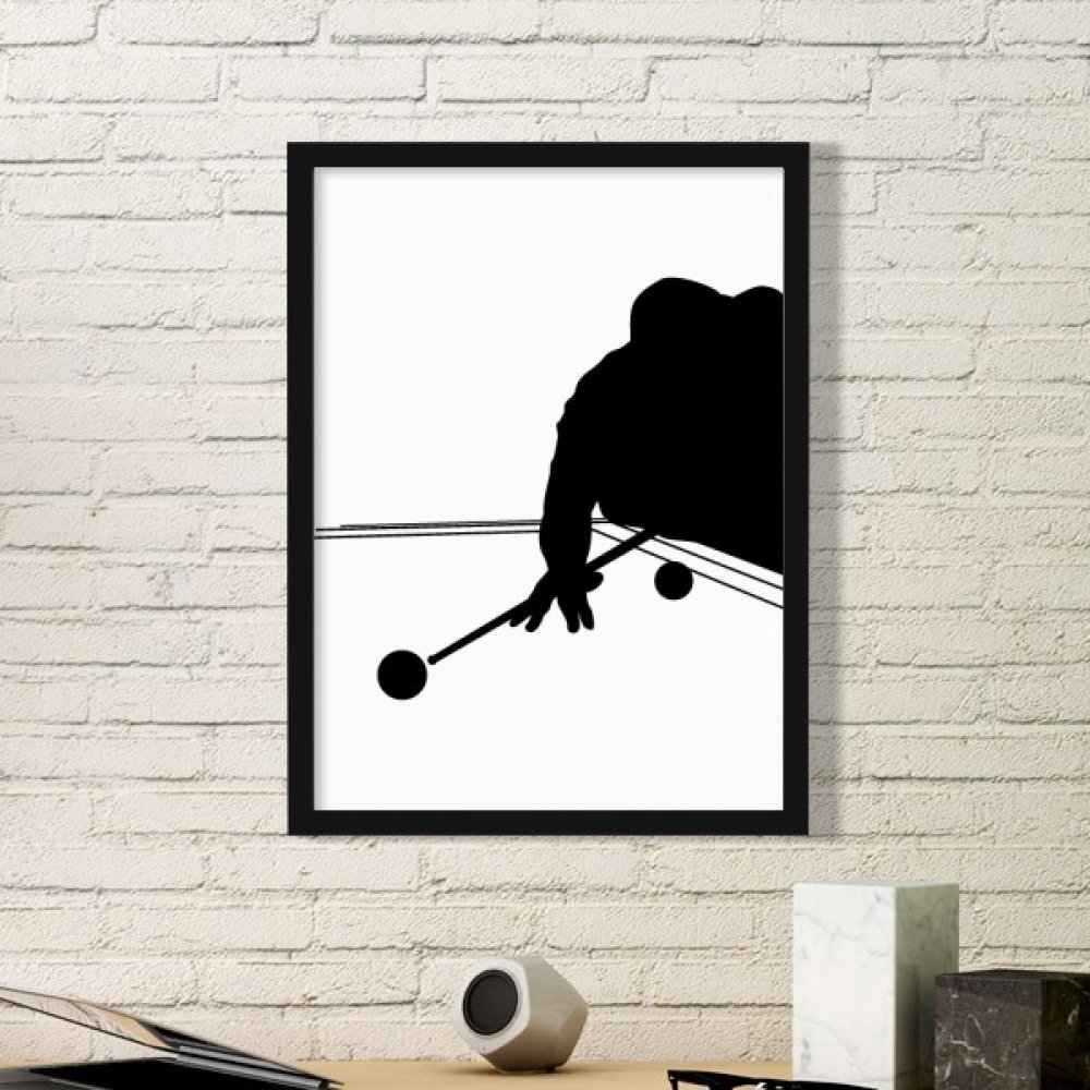Cadre photo billard décoration sport affiche murale éducation physique noir