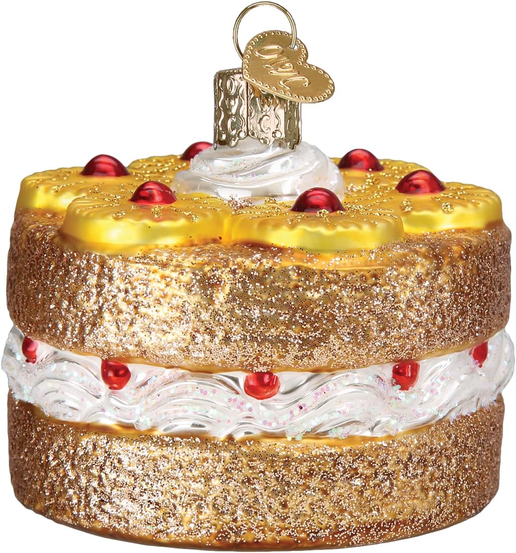 Old World Christmas Pineapple Upside-Down Cake Glass Blown Ornament for Christmas Tree, Handcrafted Holiday Decoration, Dessert Collection - Image 3