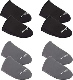 PAMASE 3mm Thickened Toe Neoprene Warmers - 4 Pairs Foot Warmers for Men Women Winter Keep Feet Warm Hunting Cycling Skiing