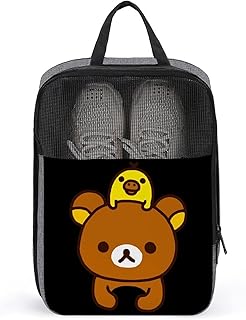 シューズケース リラックマ シューズバッグ 靴入れ袋 メンズ レディース 多機能 軽量 通気 トラベルポーチ 収納バッグ アウトドア 出張 旅行