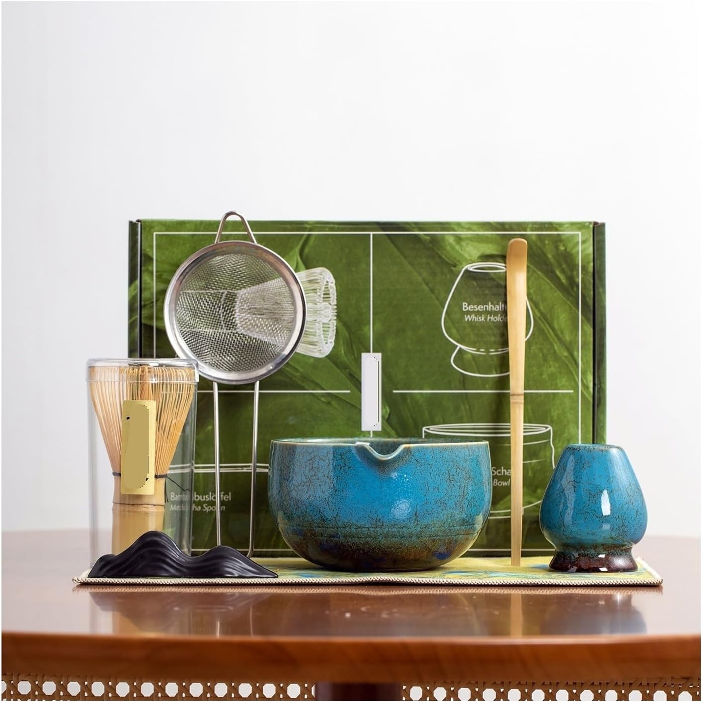 4/7PCS Matcha Making Set Brush Bowl Box With Whisk Tea Tools(7 PCS Matcha Set S)