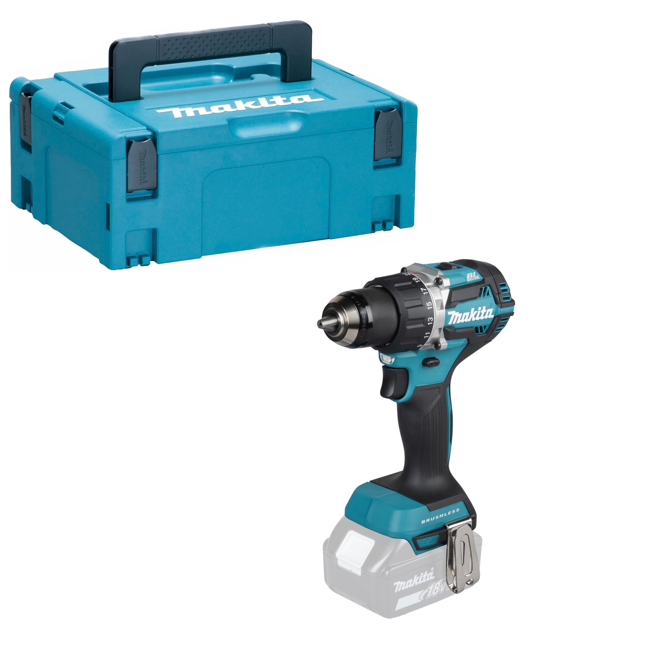 Makita DDF 484 ZJ wiertarko-wkrętarka akumulatorowa bezszczotkowa 18 V 54 Nm Solo w Makpac – bez akumulatora i ładowarki