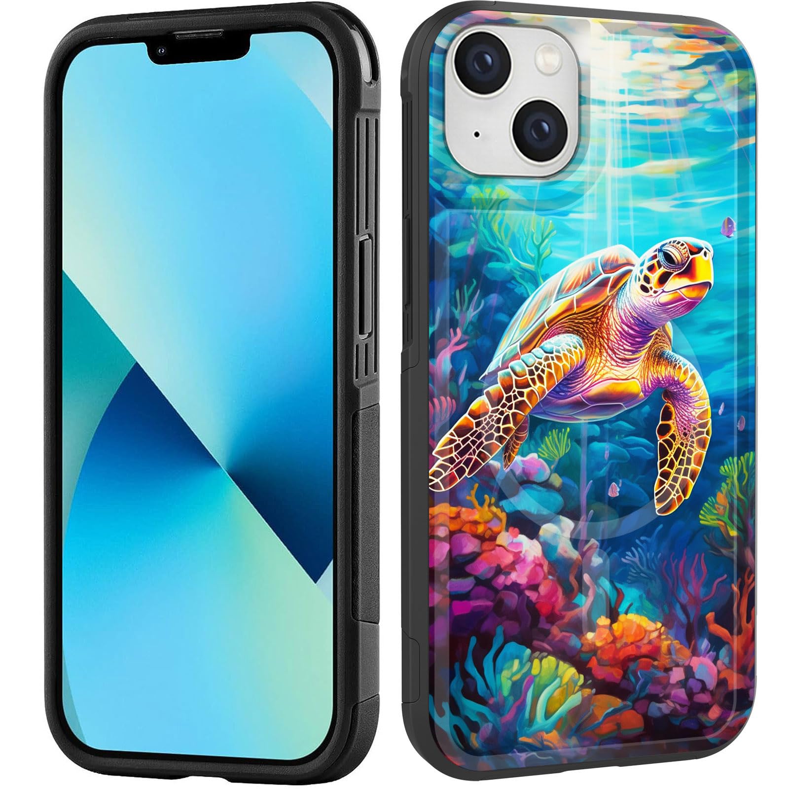 ZQLPLZR Magnetic for iPhone 15 Case,[Compatible with MagSafe] [Military Grade Drop Protection] Heavy Duty Shockproof Phone Case for iPhone 15 6.1'',