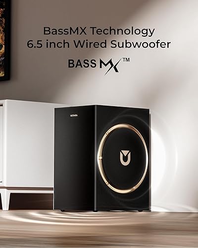 Miniatura 4 de ULTIMEA Barra de sonido de 3.1.2 canales con Dolby Atmos, sistema de sonido envolvente para TV con subwoofer de 6.5 pulgadas, barra de sonido para