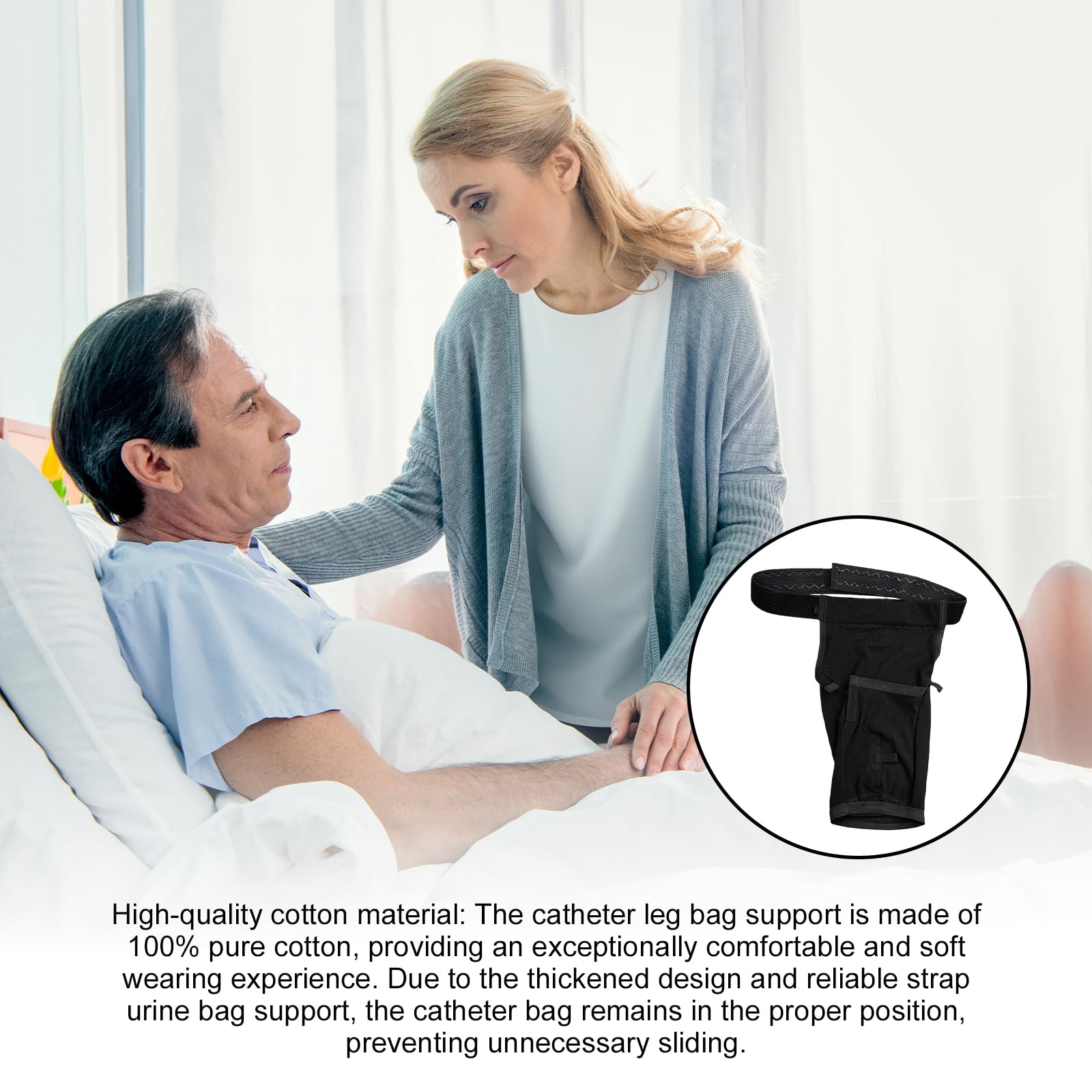 BAIFULAI Soporte para bolsa de pierna para catéter, funda para bolsa de orina con cinturón, soporte para bolsa de pierna para catéter, bolsa de pierna Foley, soporte para catéter para incontinencia