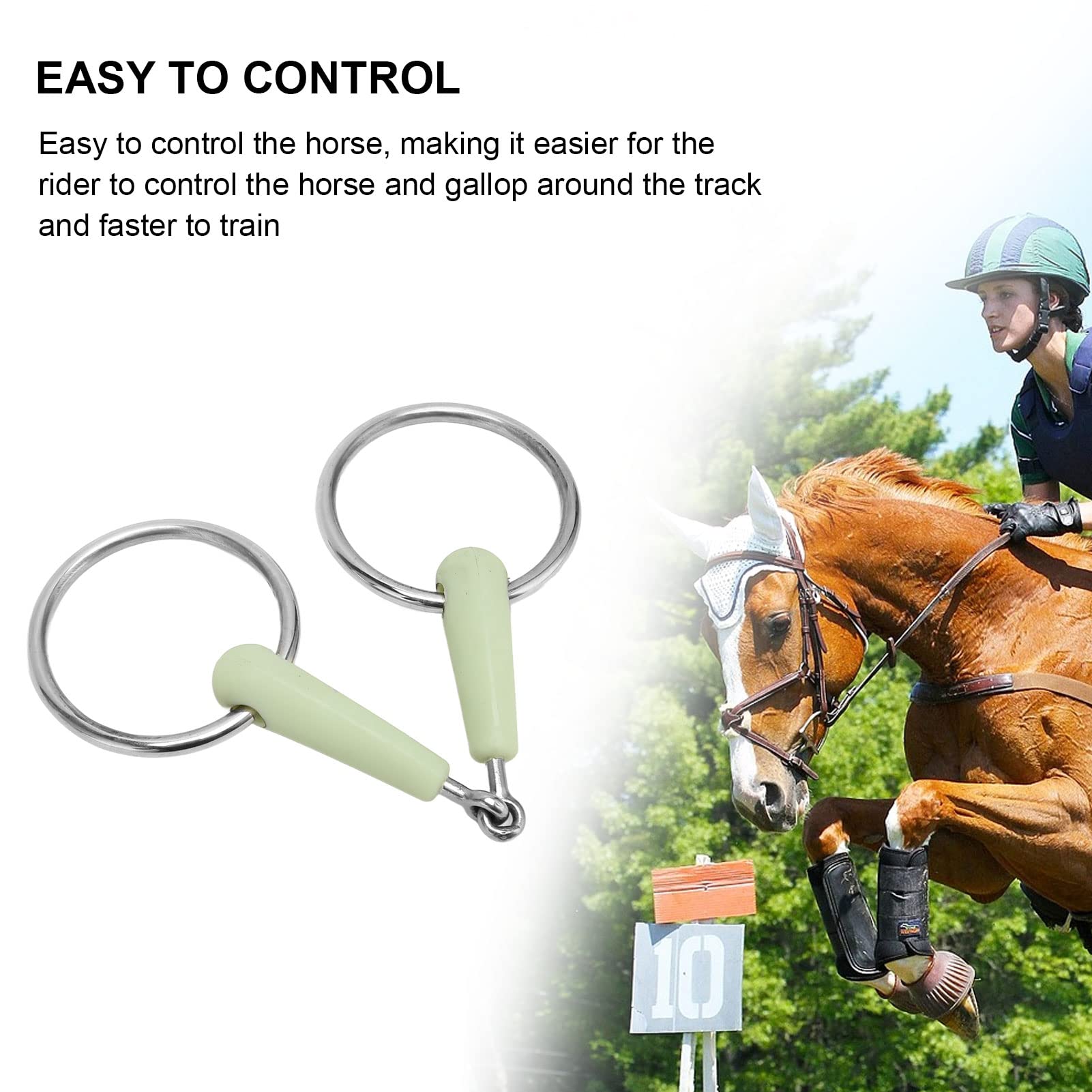 Morso A Snodo Con Rullo In Rame E Inserti PEA – Filetto In Acciaio Inox Per Cavallo