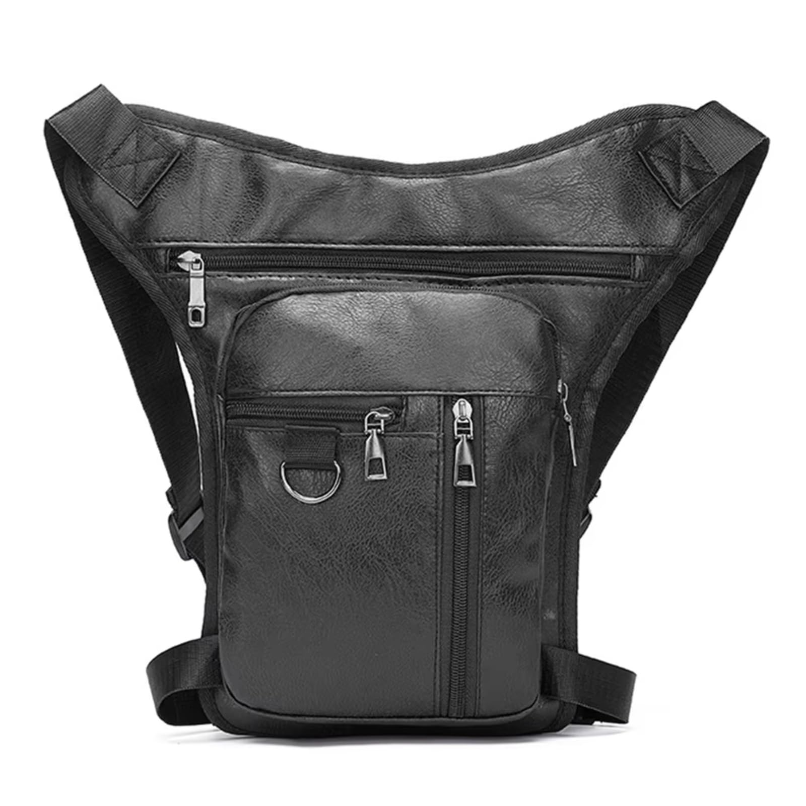 Borsa Portaoggetti Universale Moto Gamba A Goccia In Pu Per Coscia Marsupio Cintura Uomo Accessori Motocross A 3 Colori Sacche Moto(Black)