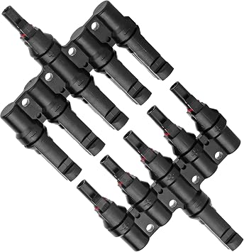 Solar Photovoltaic Connector T Branch 5 to 1, 1 Pair | Male/Female, MMMMMF/FFFFFM Connectors, Panel Assembly, Waterproof, Flame Retardant, Plug