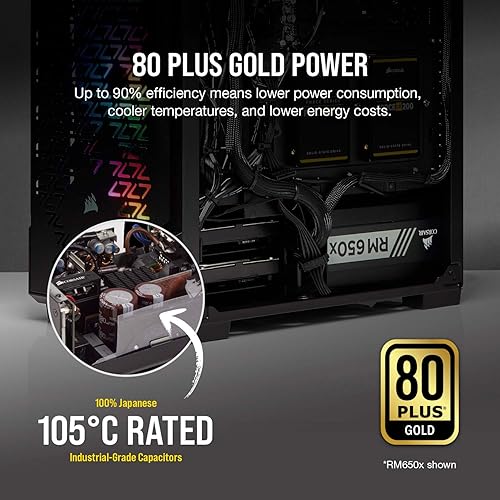 Miniatura 3 de Corsair Series Watt Gold 80  Fuente de alimentación modular completamente RMX