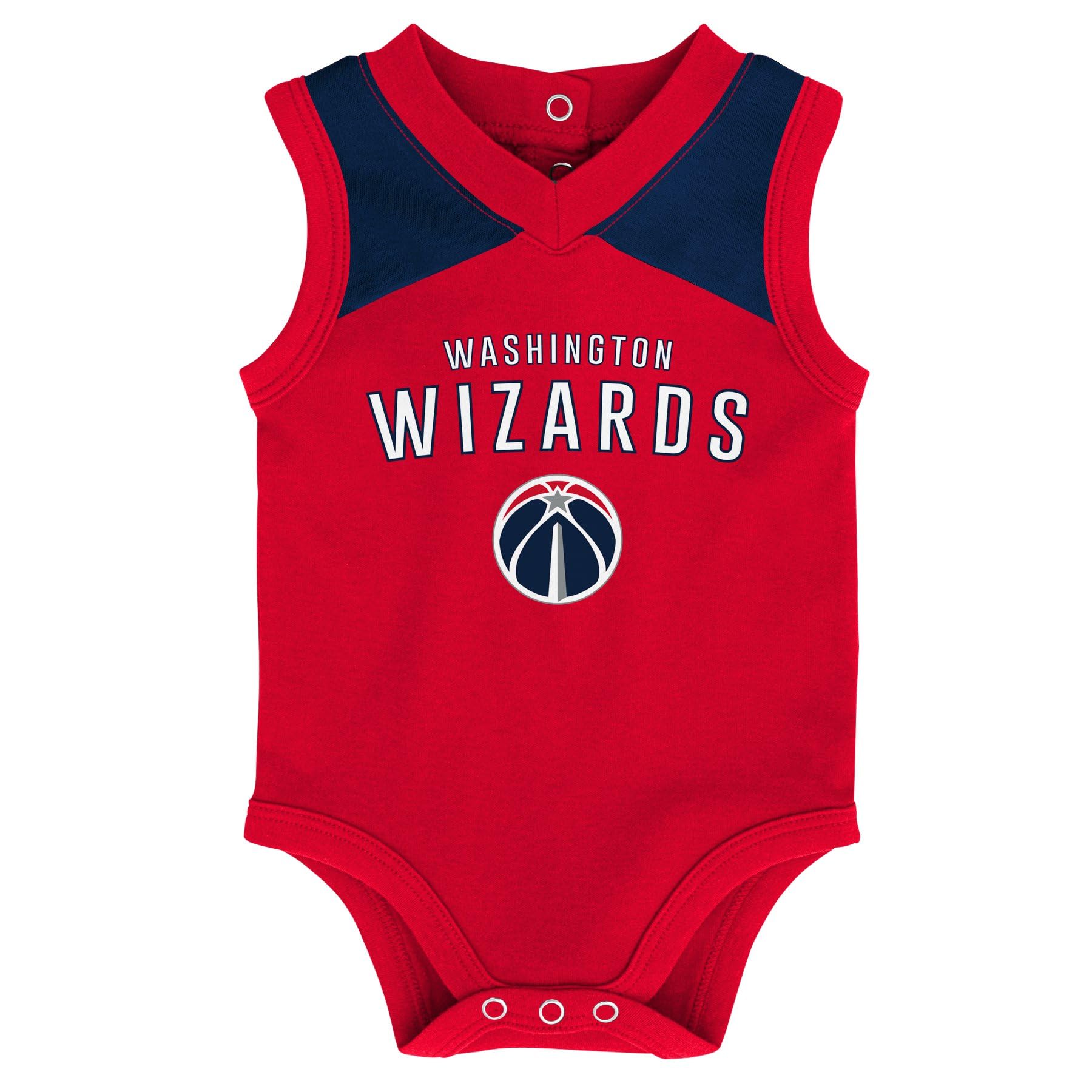 Outerstuff NBA Newborn (0-9M) Infant (12M-24M) Overtime 3-Piece Bodysuit Set, Washington Wizards 18 Months