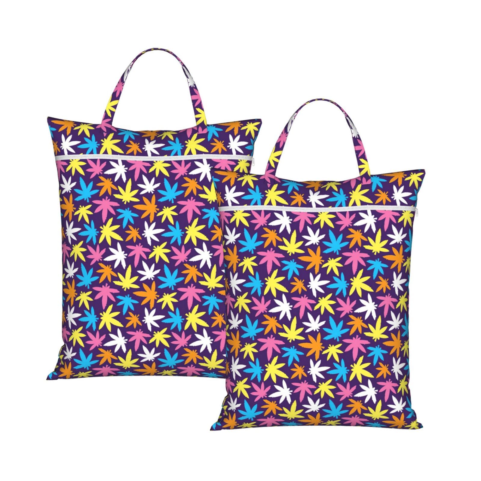 Sac à linge de voyage pliable et léger à motif coloré pour camping
