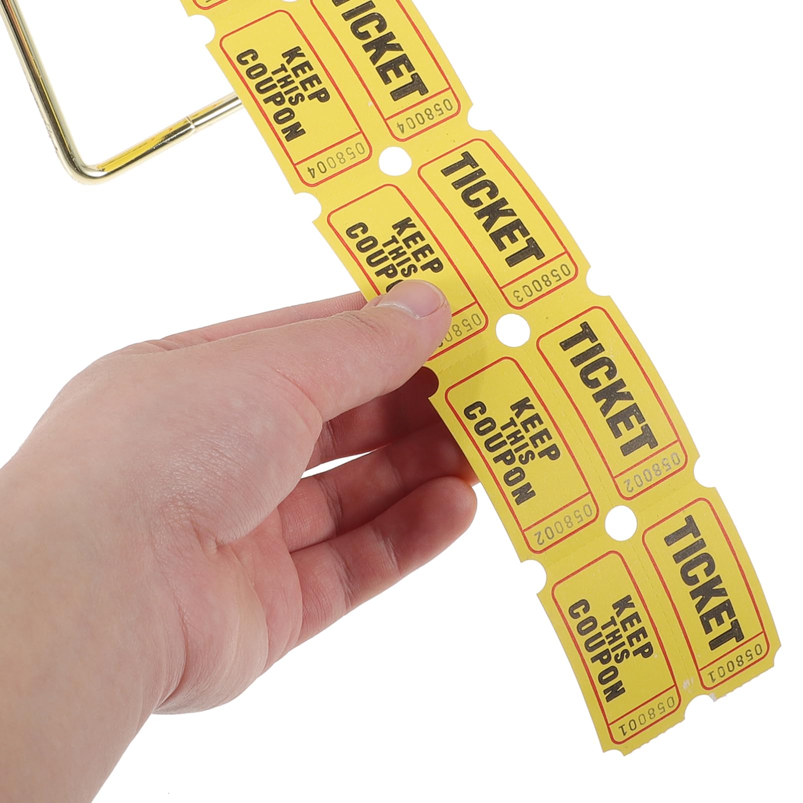 Operitacx Losrollen mit Perforation Loshalter für Spendenaktionen und Veranstaltungen Papierlose mit Rückseite für Adressen als Losspender für Tombolas und Jahrmarktsveranstaltungen