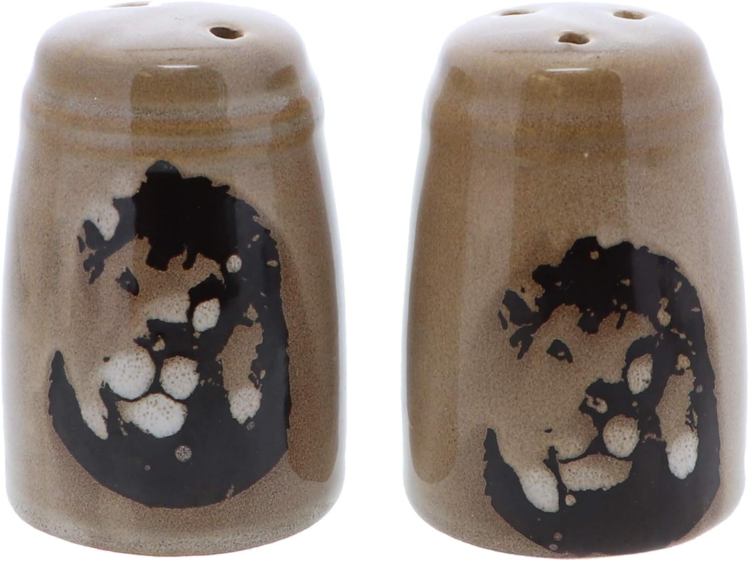 Lion Salt & Pepper Shaker & Small Bamboo Cutting Board