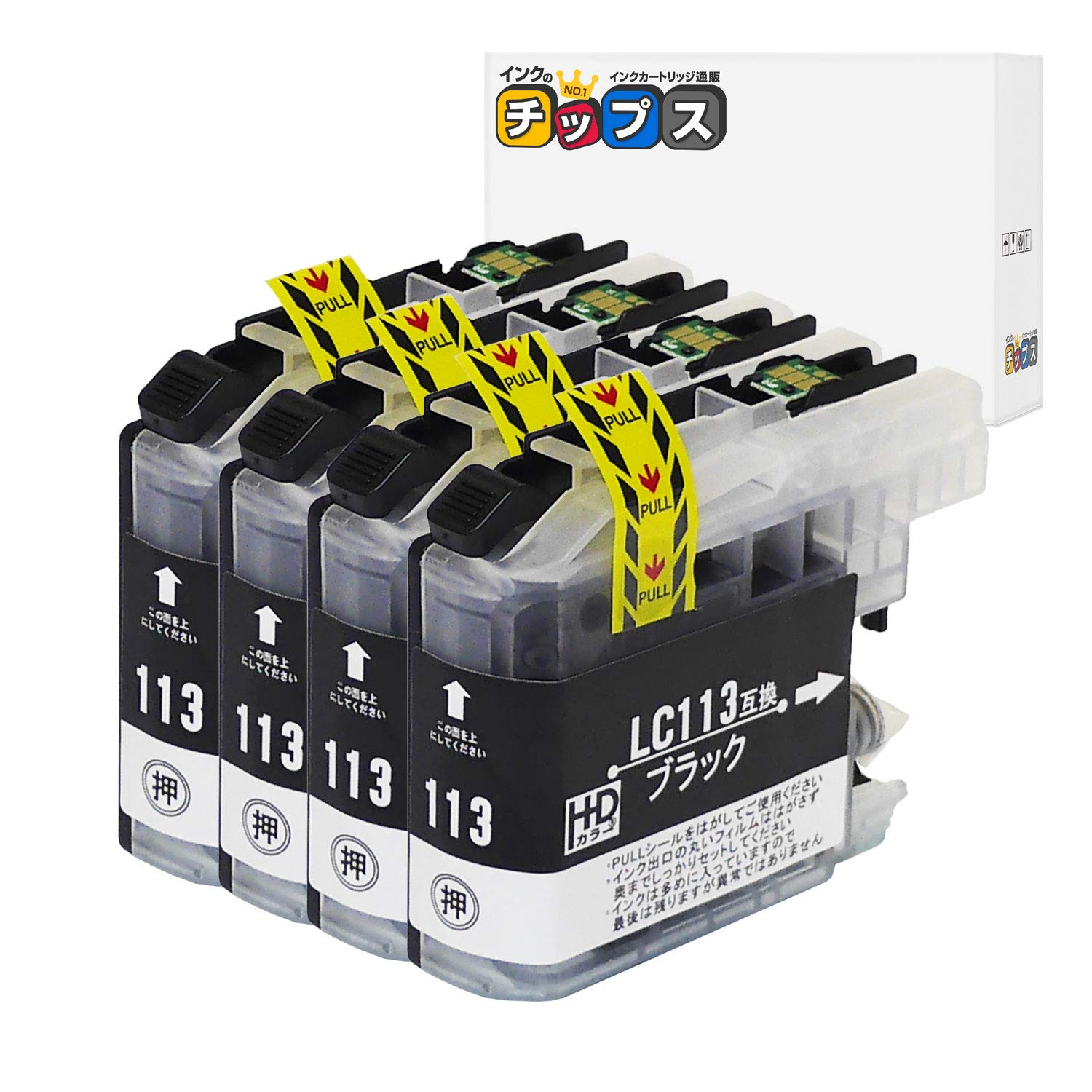 Amazon.co.jp: 【インクのチップス】 ブラザー用 LC113BK 互換インク