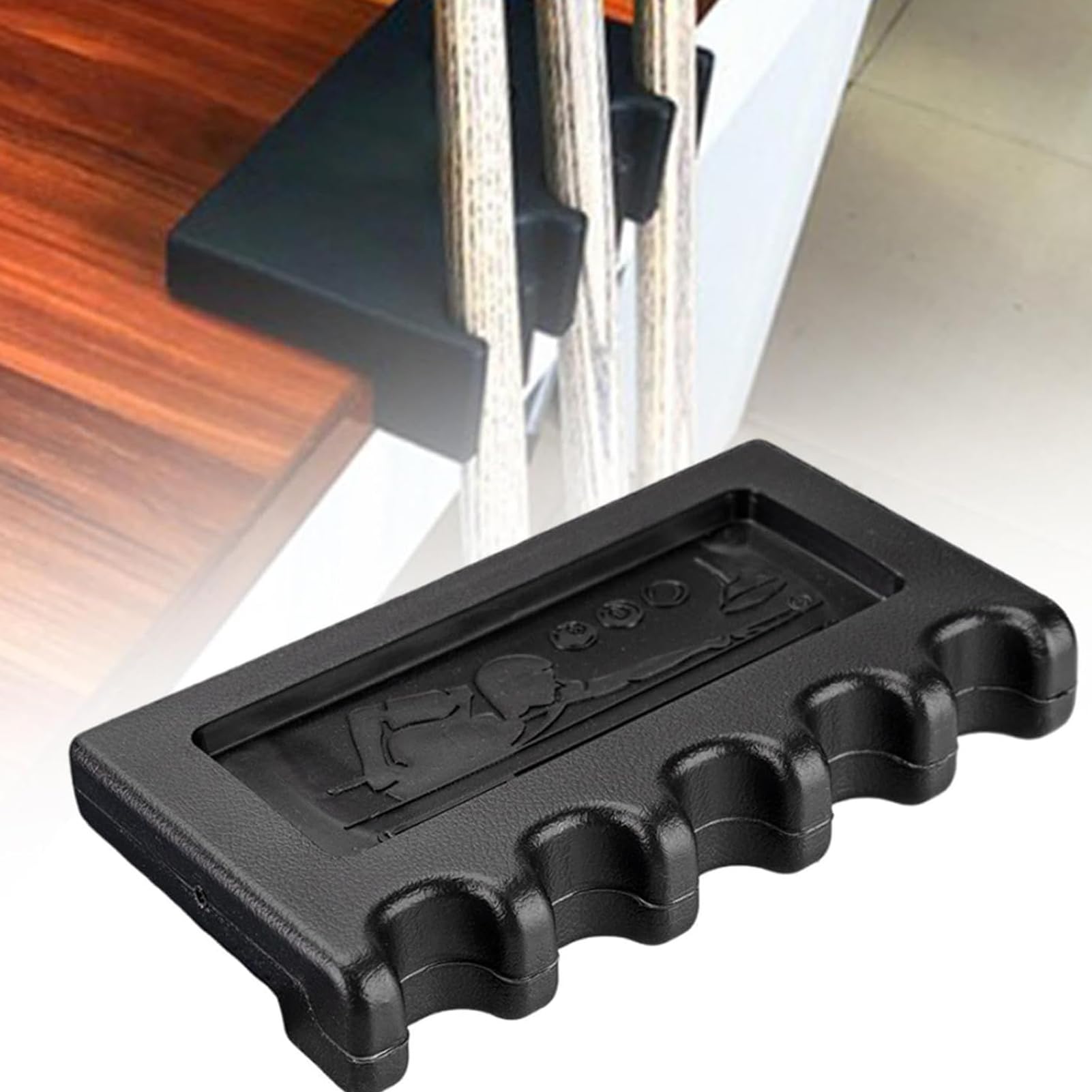 Soporte para tacos, soporte para tacos de billar de 5 lugares que ahorra espacio, soporte duro y antideslizante para jugadores, entrenamiento, familiares, amigos, entusiastas