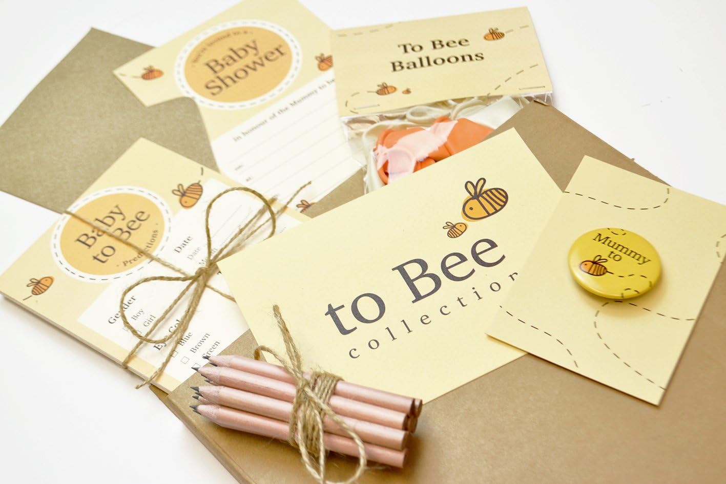 Bumble Bee Baby Shower Party Pack Activity Celebration Games New Mum Unisex