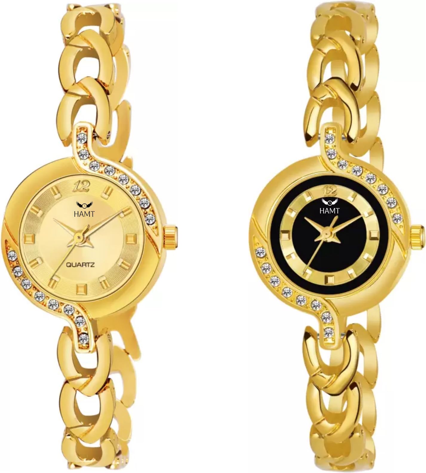hamt Golden Colour Watch for Women - HT-010GLD-010BLK (B0BX9TGKK9) Amazon Price History, Amazon Price Tracker