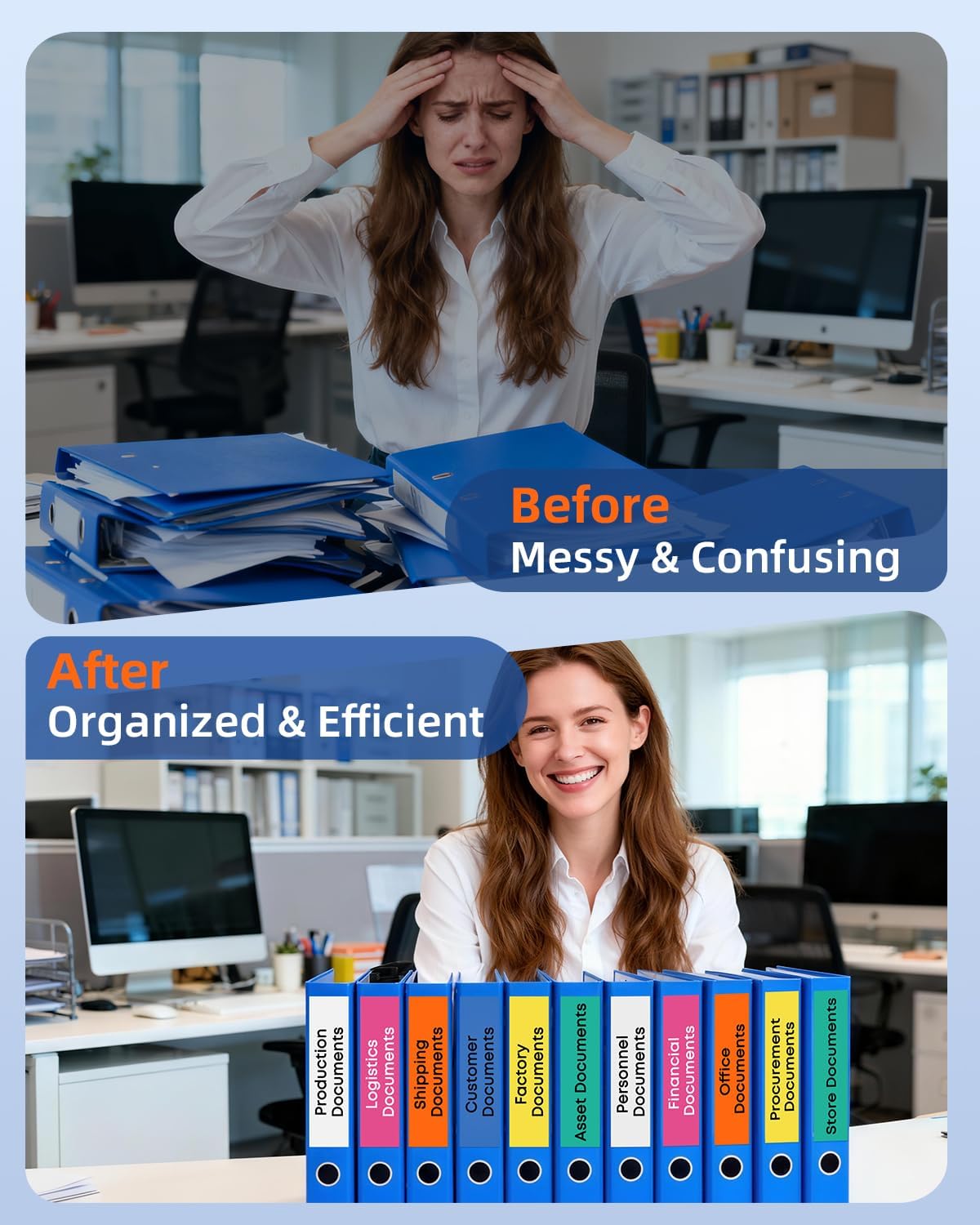 24mm Label Maker Tape Replacement for Brother P Touch TZe TZ Label Tape 1 Inch 0.94 Laminated, Compatible with PT-D600 D610BT P700 P710BT, White/Berry Pink/Orange/Blue/Yellow/Green, 26.2 feet, 6-Pack