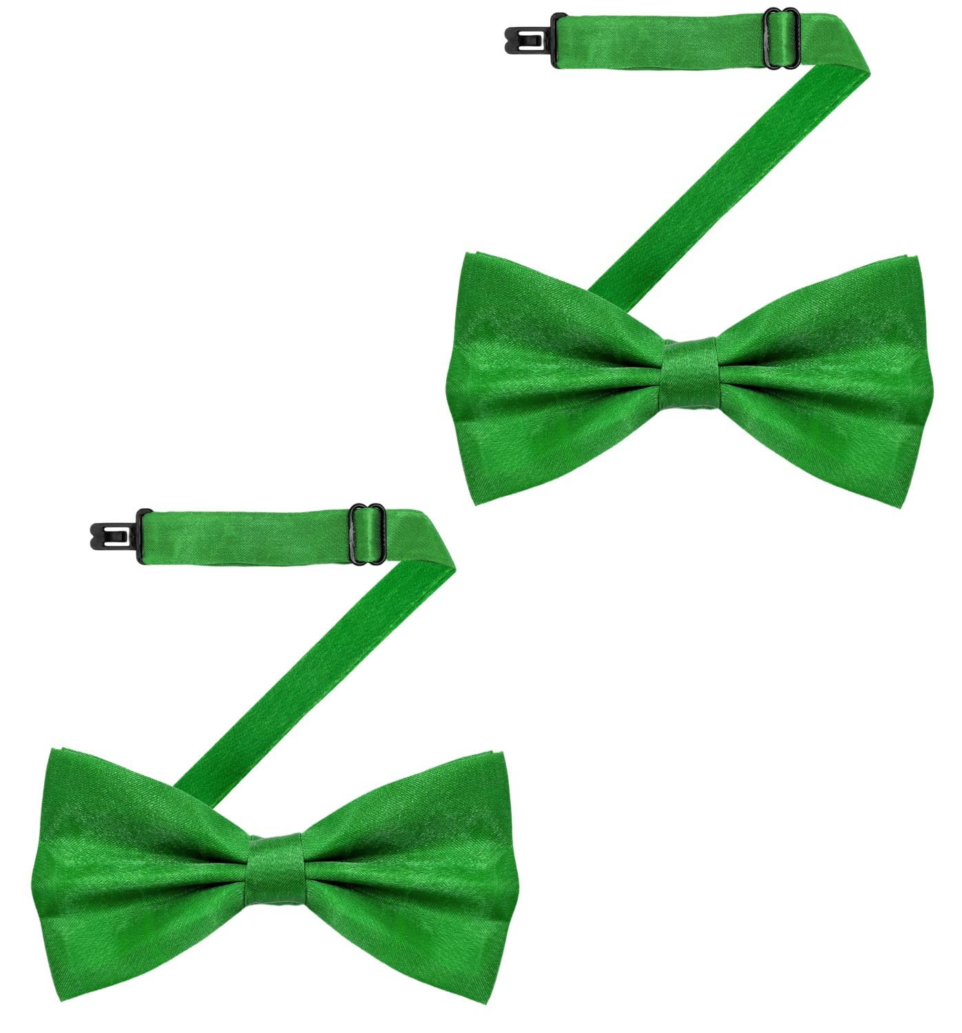 MDSTYLE 2 Pack Pre-Tied Adjustable Bow Ties for Men - Formal Bow Tie for Wedding Tuxedo Prom Business Special Occasions
