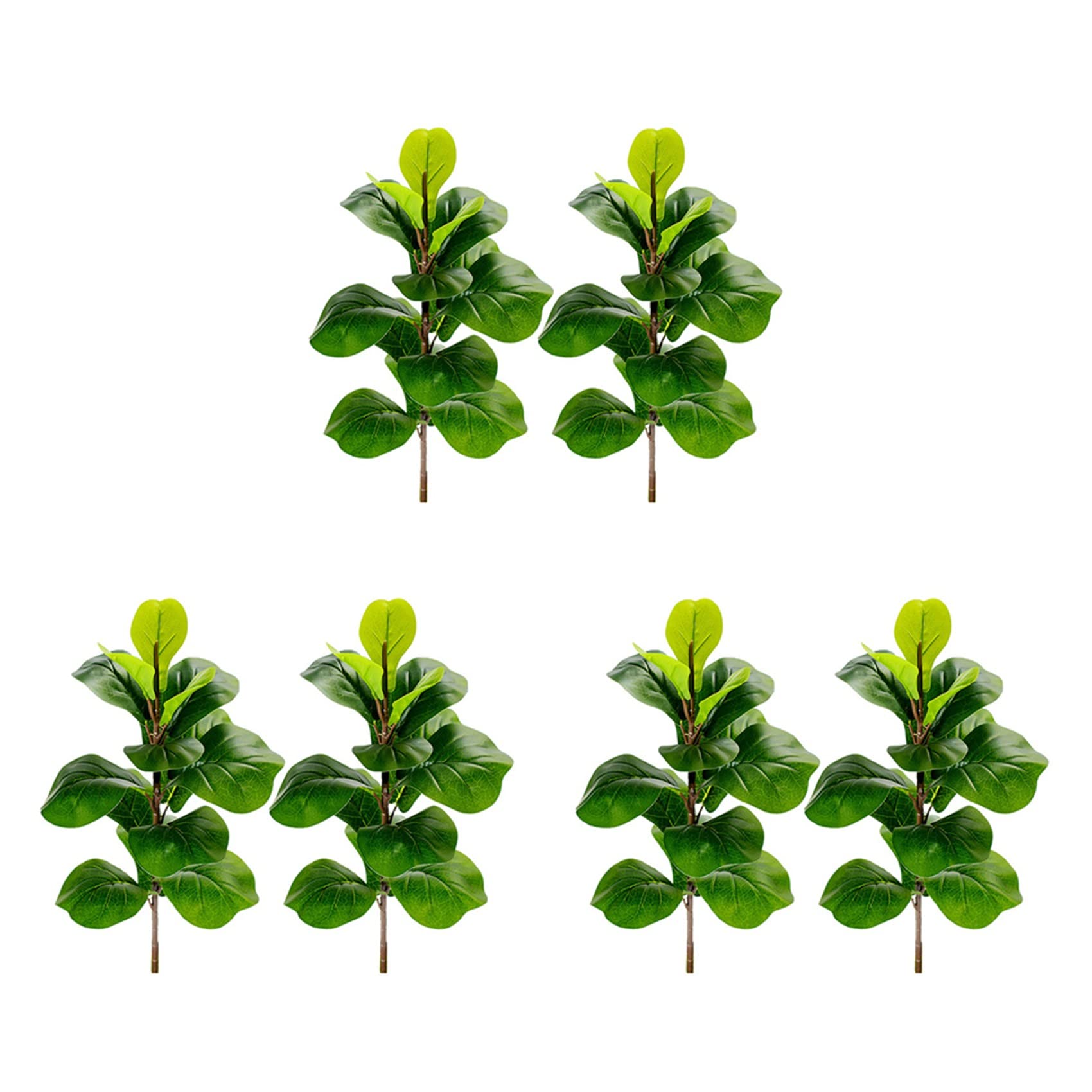 Faux Ficus Lyrata Anti-UV Buisson Vert Artificiel Durable pour Fenêtre et Porche Extérieur