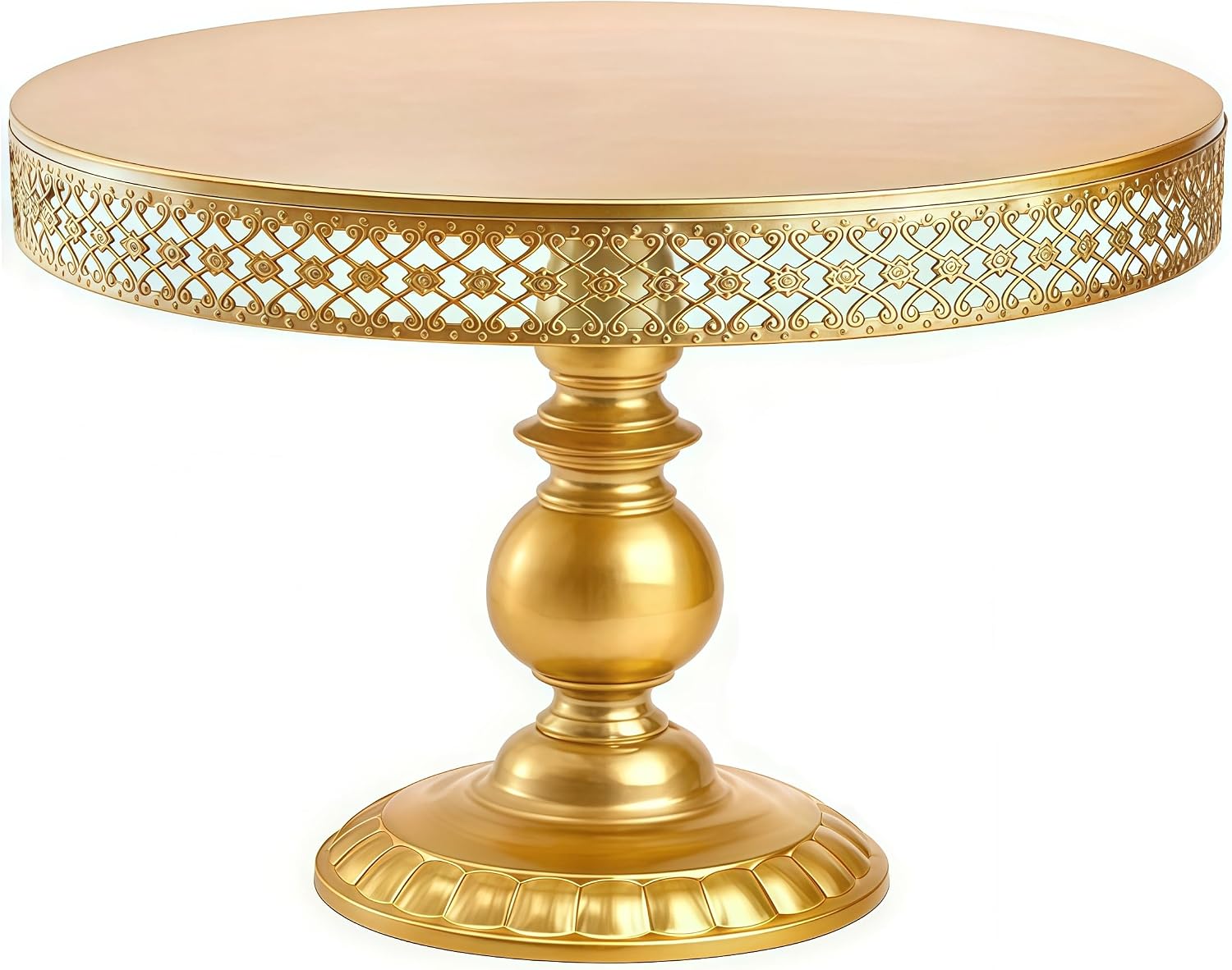 12 Inch Iron Round Cake Stand Dessert Holder for Wedding Birthday Baby Shower Anniversary (Gold)
