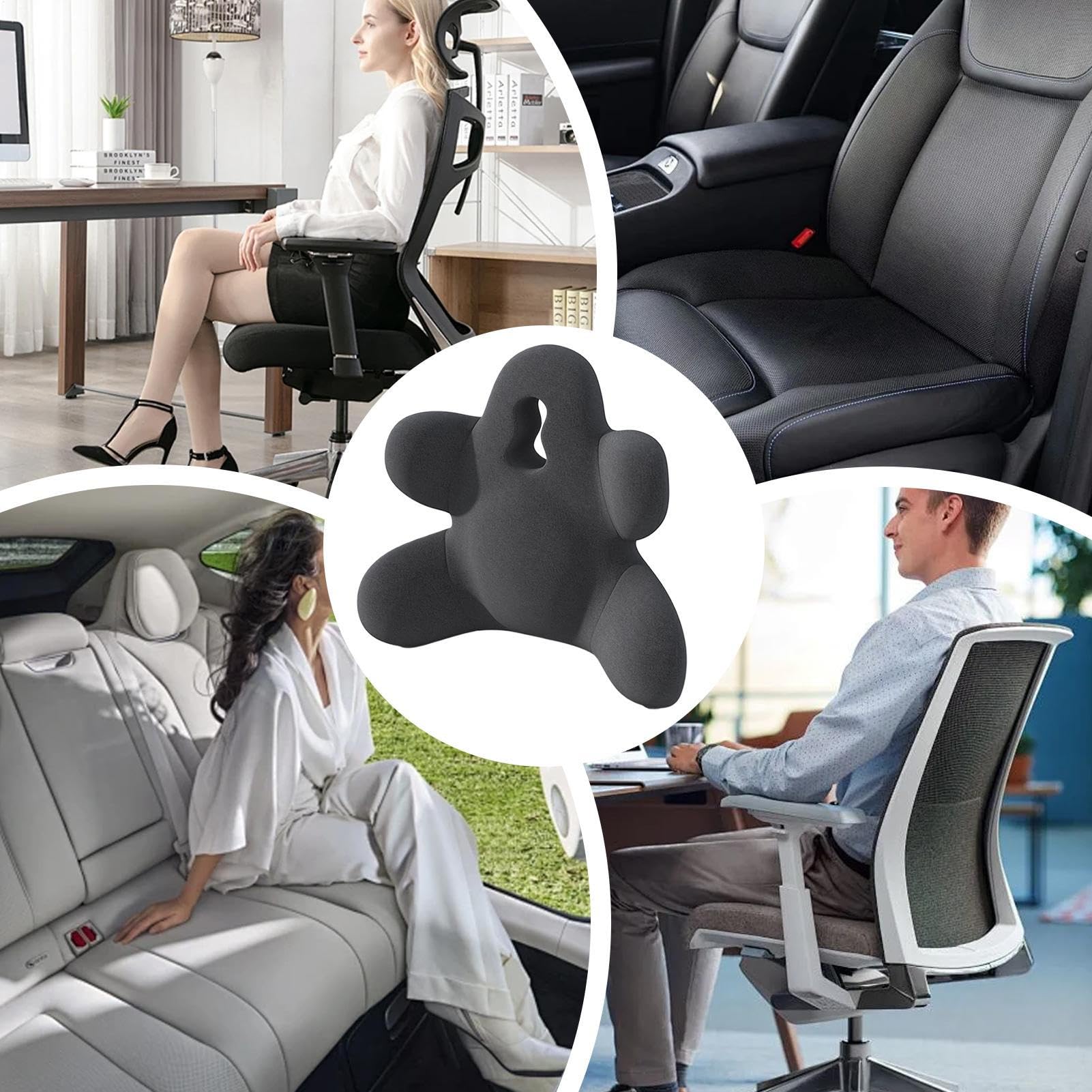 Cuscino lombare – Cuscino di sostegno ortopedico, poggiapiedi ergonomico, cuscino in memory foam resistente, design confortevole regolabile, accessorio per sedia universale | Aiuto per la posa