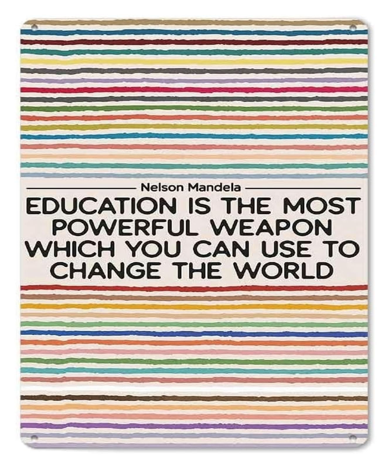 XHAJCSJWGD Vintage Inspirational Learning Quote Metal Sign Motivational Wall Decor For Classroom Homeschool Office Man Cave Garage Study 8 X 12 inch