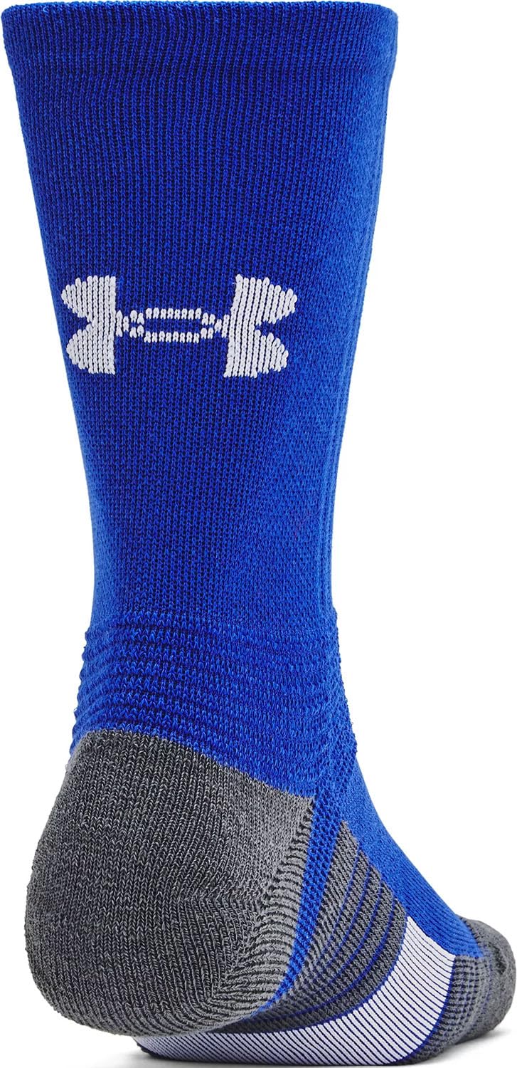 Under Armour - Unisex Team Crew Socks, Color Royal (400), Size: Small