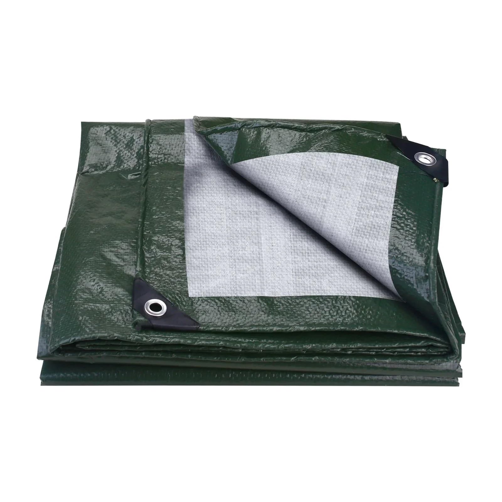 Waterproof Tarp Thick Heavy Duty Tarpaulin with Reinforced Grommets for Firewood Roof Camping Patio Pool Boat Dump Trailers(Green,3 * 3M)