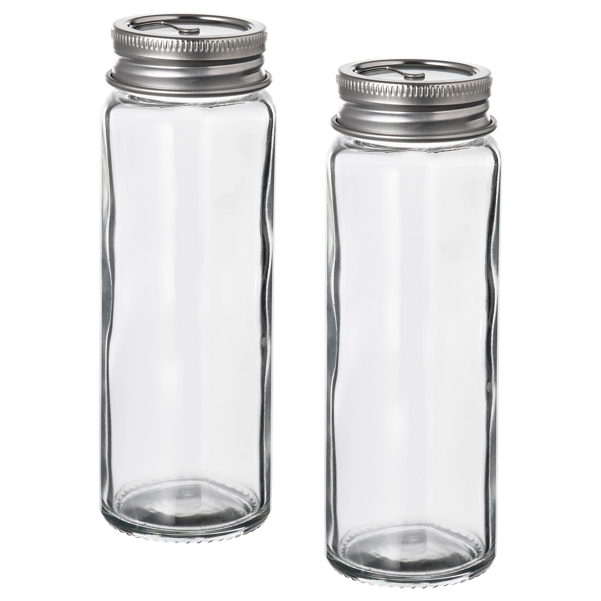 Salière et poivrière en verre et inox CITRONHAJ 12 cm pour sublimer vos dîners