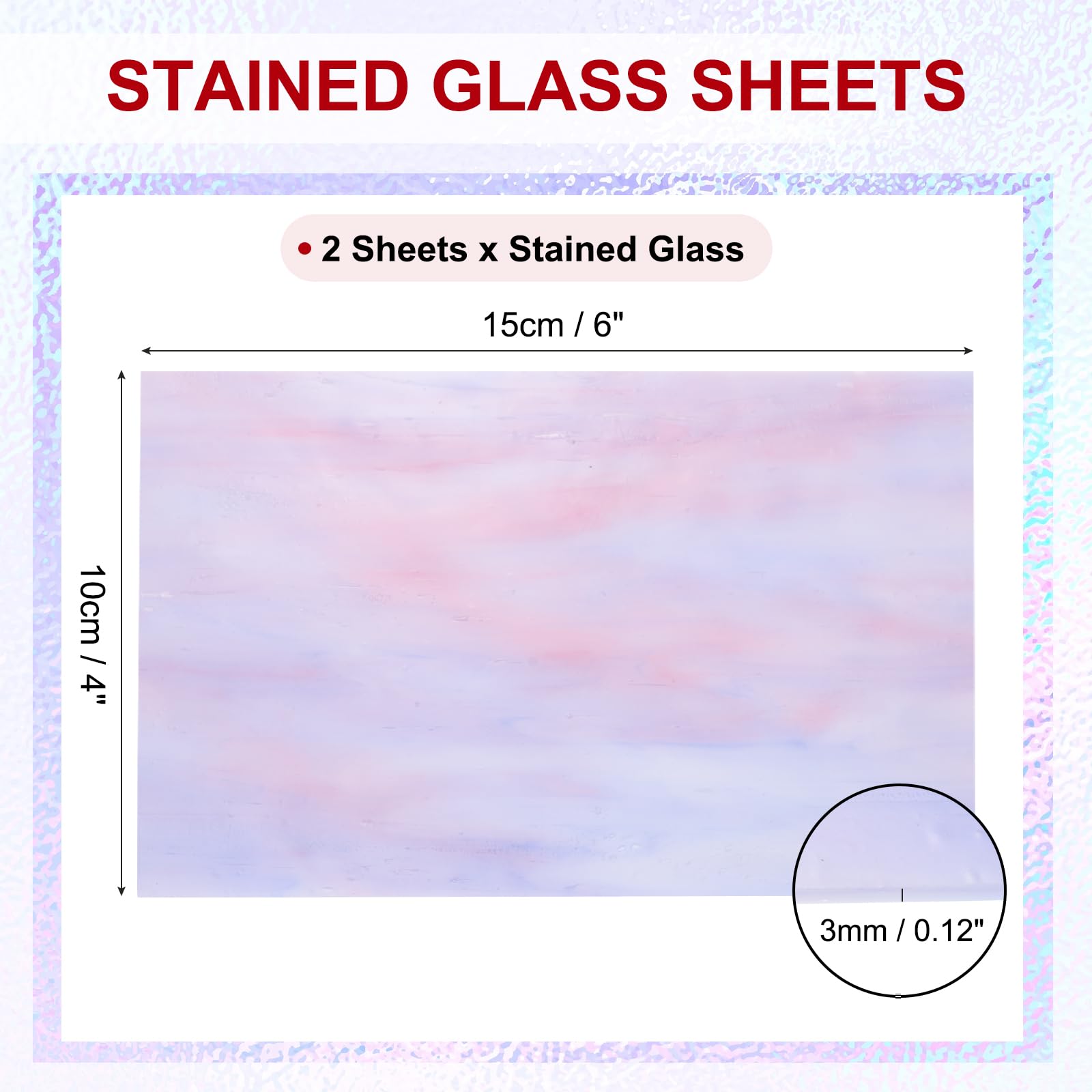 PATIKIL 4 x 6 Inch Transparent Stained Glass Sheets - Image 2