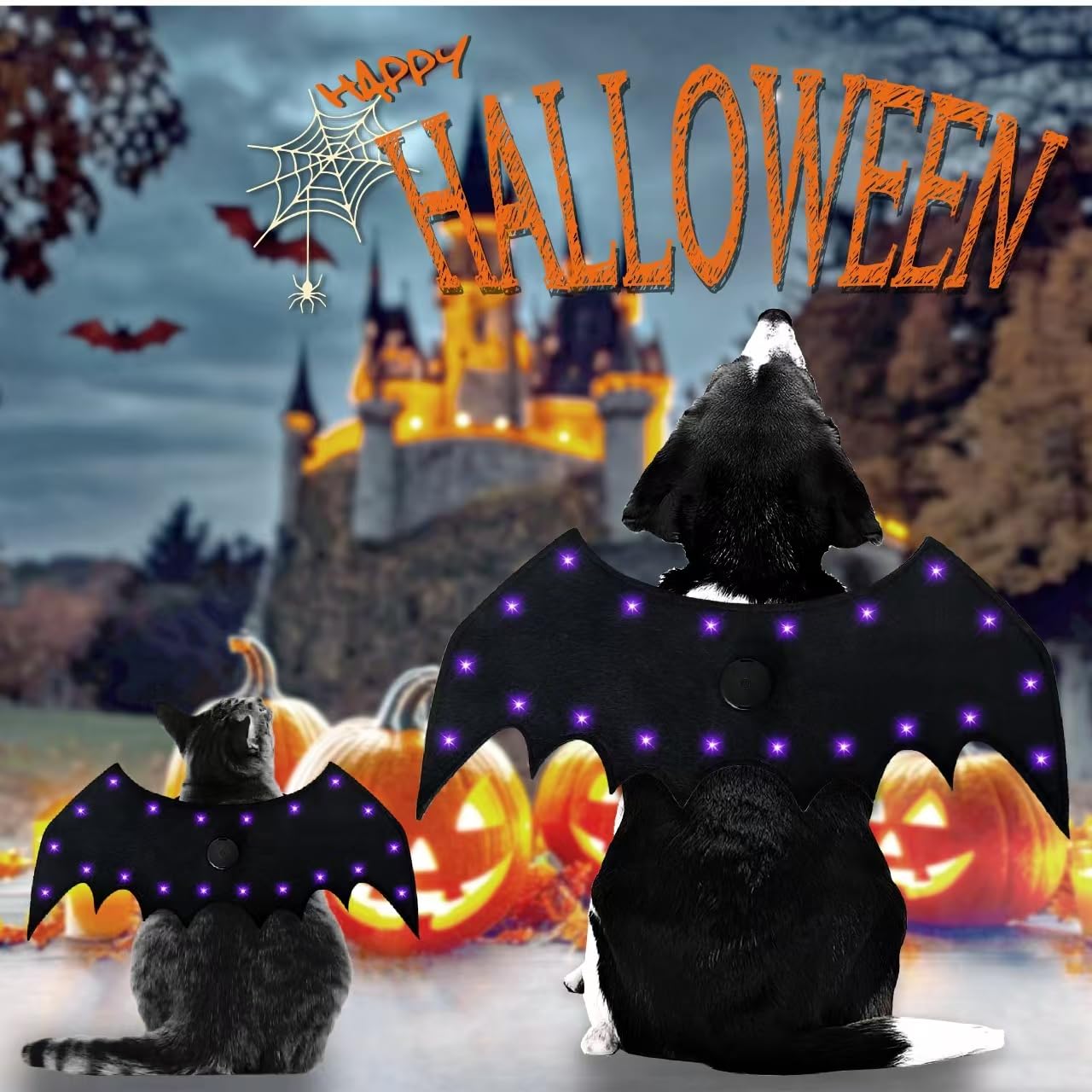 LED Costume Halloween Chien, Deguisement Chiens Halloween