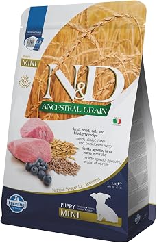 Farmina Natural & Delicious Lamb & Blueberry Low-Grain Mini Breed Puppy Food 5.5 Pounds