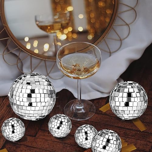 Miniatura 7 de 10 bolas de discoteca, decoración de bola de discoteca, decoraciones de fiesta de discoteca de los años 72, decoración de mesa para decoración de