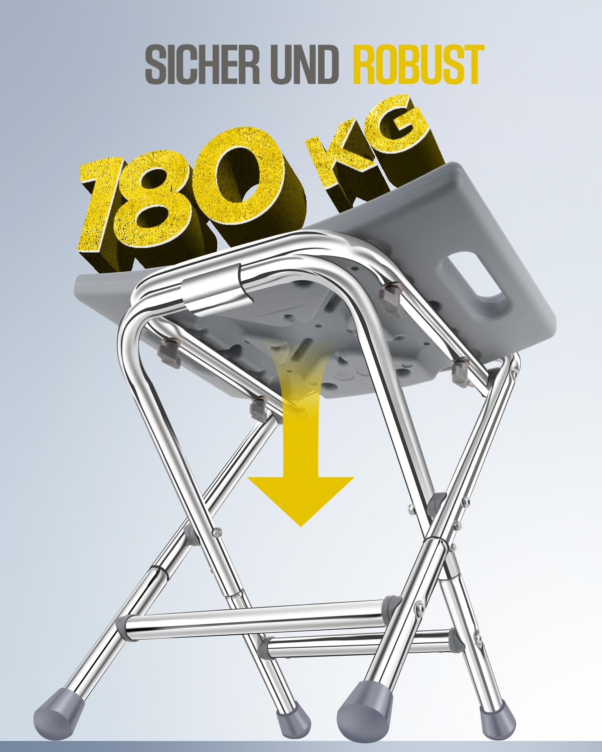 Taburete de ducha plegable, silla de ducha para la ducha interior, silla de baño para bañera, taburete de ducha para personas mayores, capacidad de peso de 180 kg