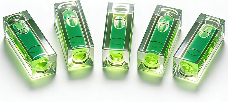 Mini Bubble Spirit Level, 5Pcs 15 * 15 * 40mm Square Small Bubbles Levels, String Line Spirit Level, Measuring Instruments Layout Tools | Ideal for Layout and Measuring, Compact Pocket Tool, Clear High-Visibility Bubble, Lightweight, Durable, Multi-Purpose
