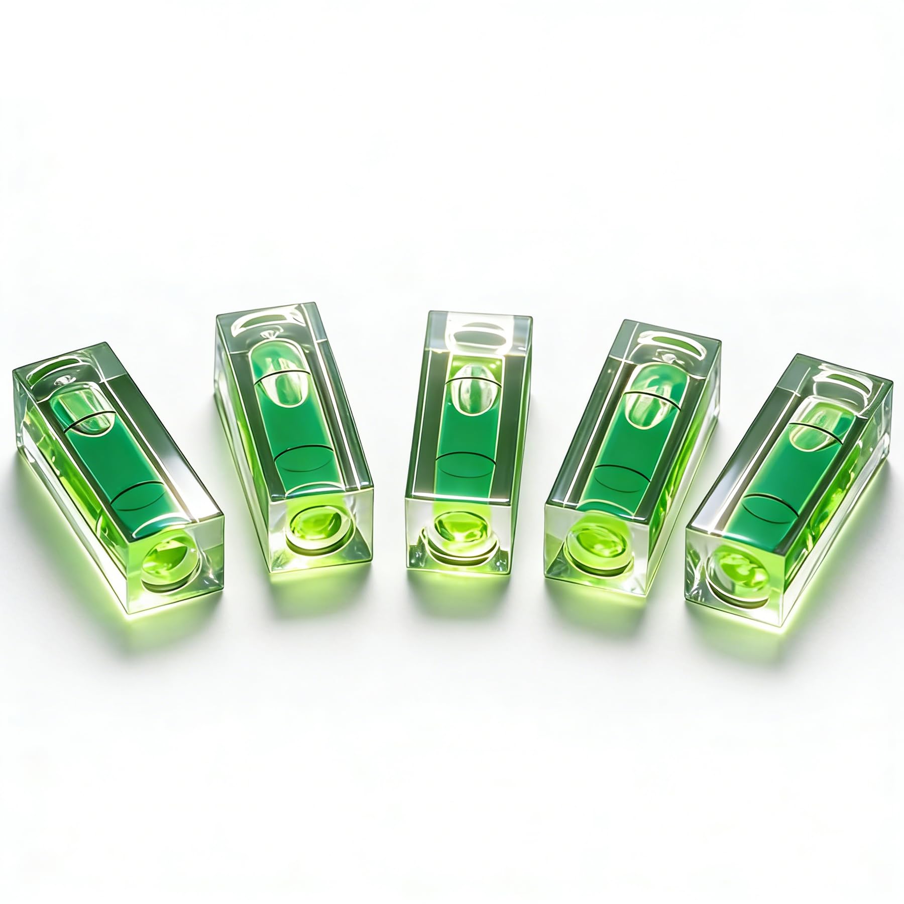 Livella Bolla Piccola, 5 Pezzi Spirit Level Bubble, 15 x 15 x 40 mm Mini Livella a Bolla, Strumenti di Layout degli Strumenti di Misura del Contrassegno di Livello