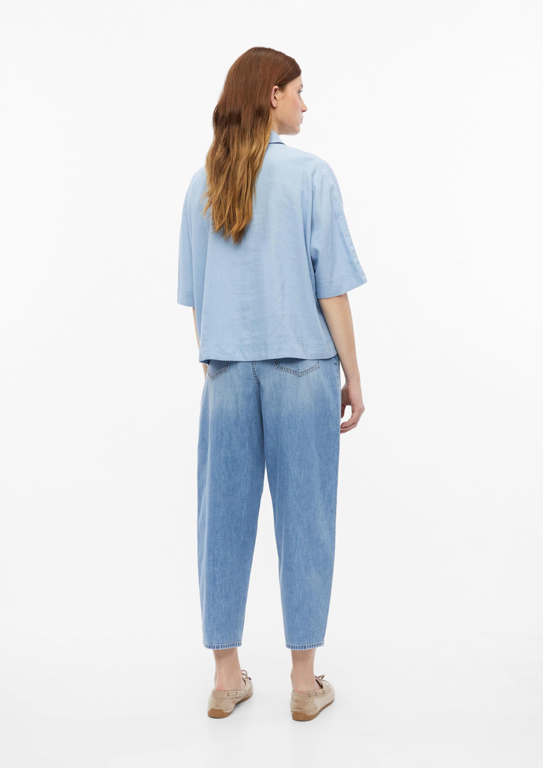 s.Oliver Damen 2179138 Bluse kurz aus Leinenmix (1er Pack)