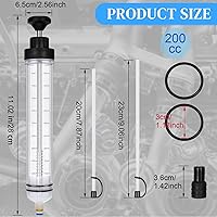 Vista 2 de Gisafai Bomba de Extractor de Líquido Automotriz Manual de 200cc Bomba de Extractor de Aceite Jeringa para Limpiador Manual de Gasolina para Negro