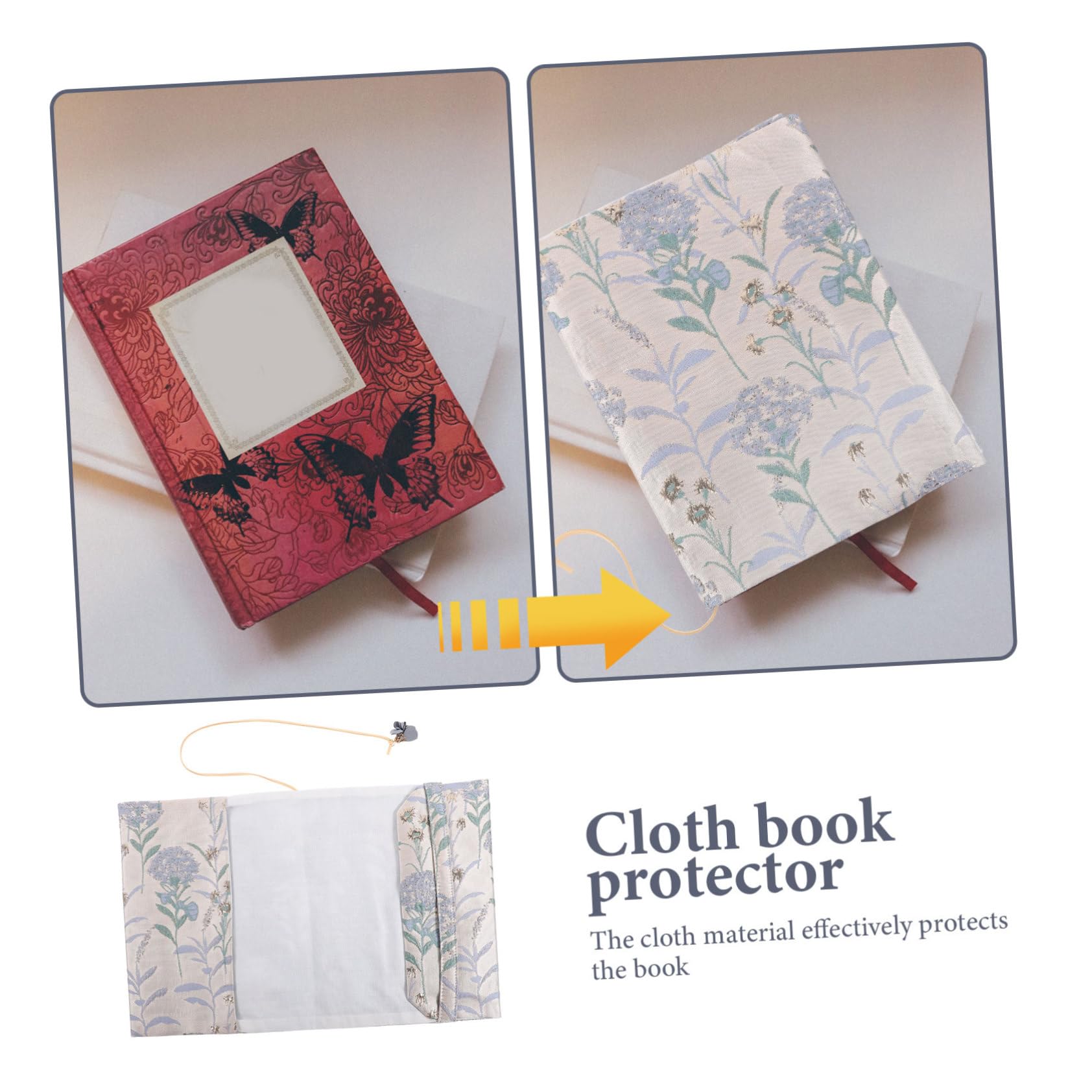 Operitacx 5piezas Cubierta De Libro Lavable De Decorativa Estampado Floral Para Libros Funda De Resistente y Reutilizable Para Estudiantes y Amantes Lectura