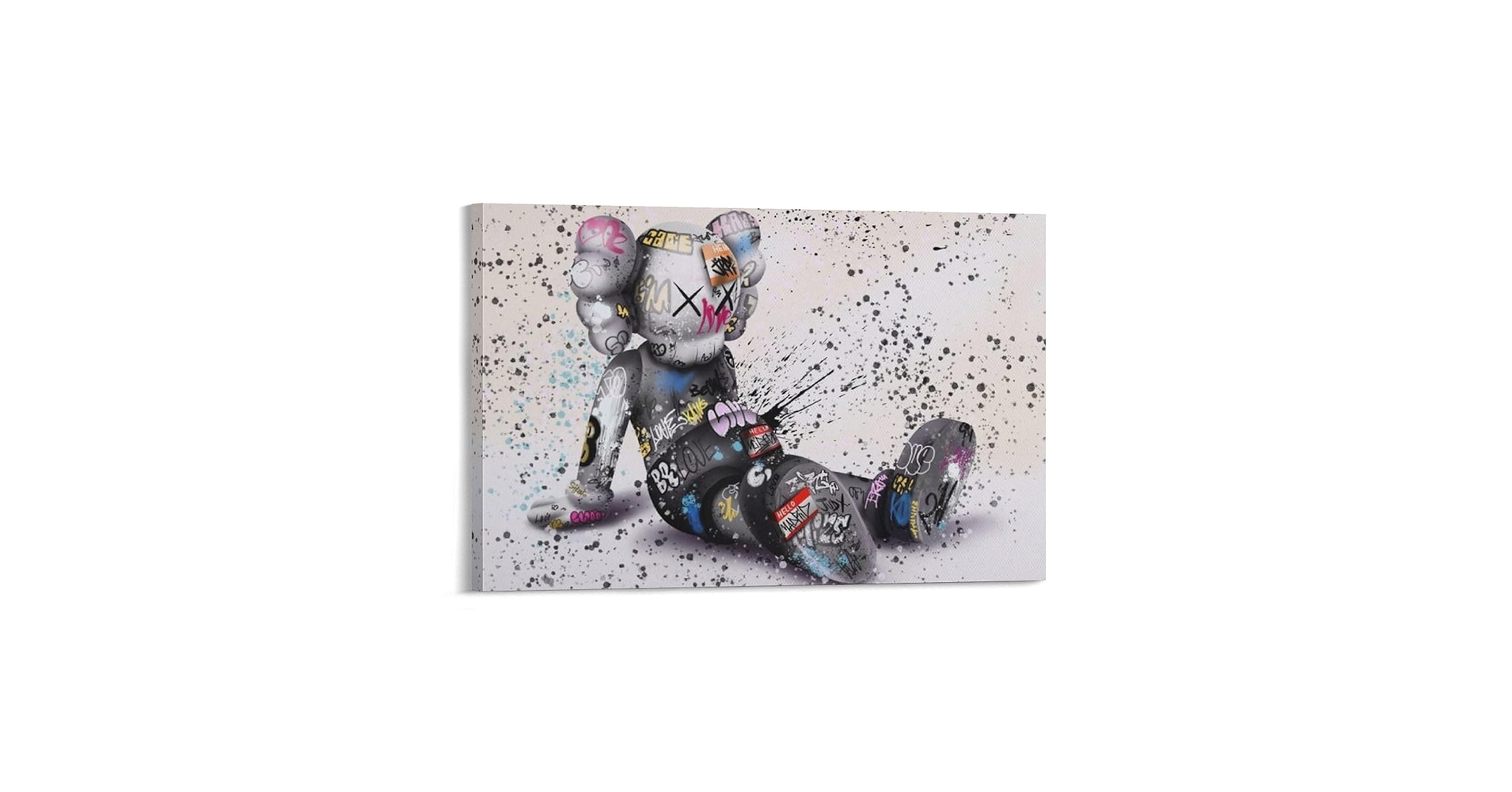 No.302木枠付きキャンバスアート　アートパネル　KAWS ジョーズ Amazon.co.jp: カウズ ポスター キャンバス アートパネル アート