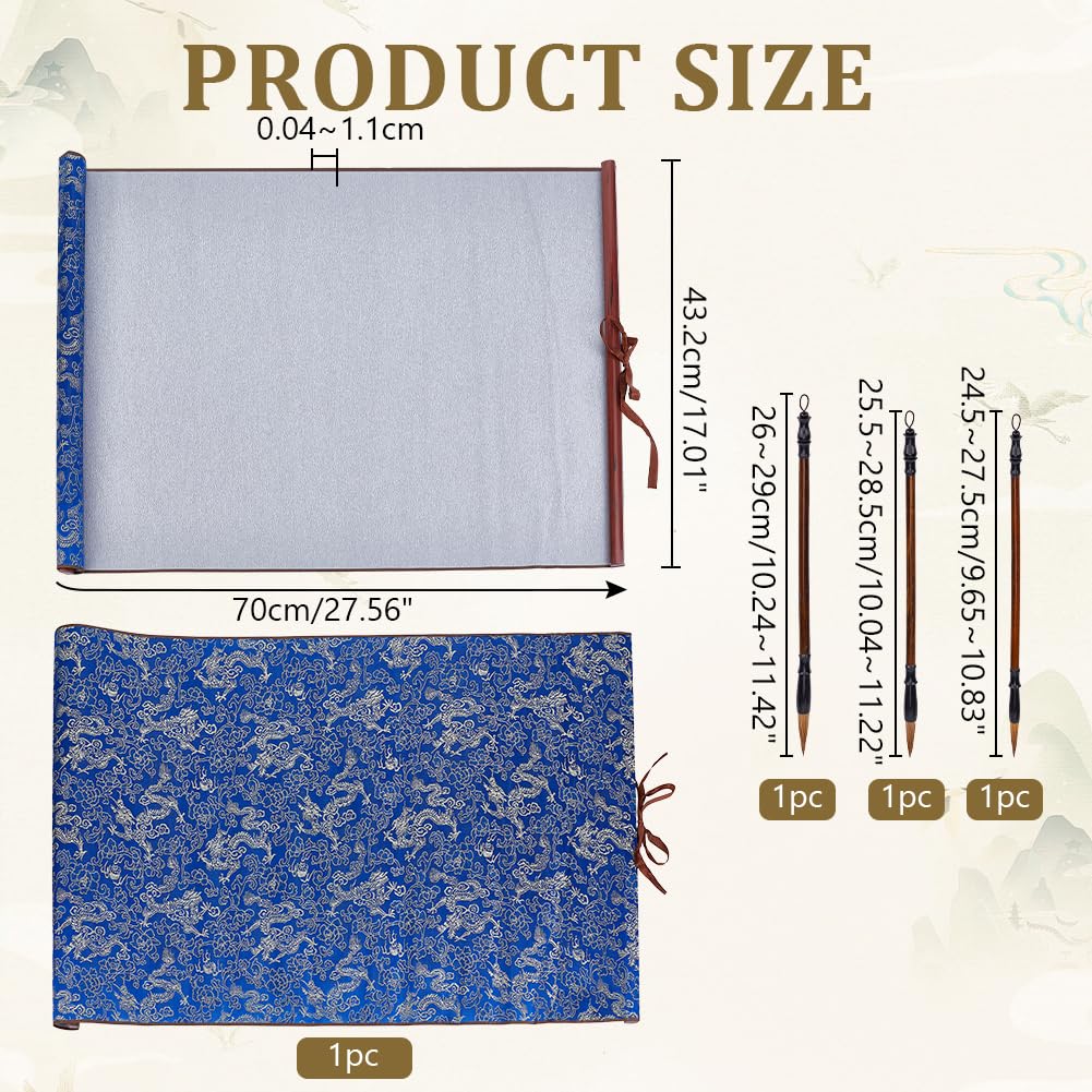 Magic Canvas Paint With Water Chinese Calligraphy Practice Set - Reusable  Water Writing Cloth With Brushes Long Sleeping Gown