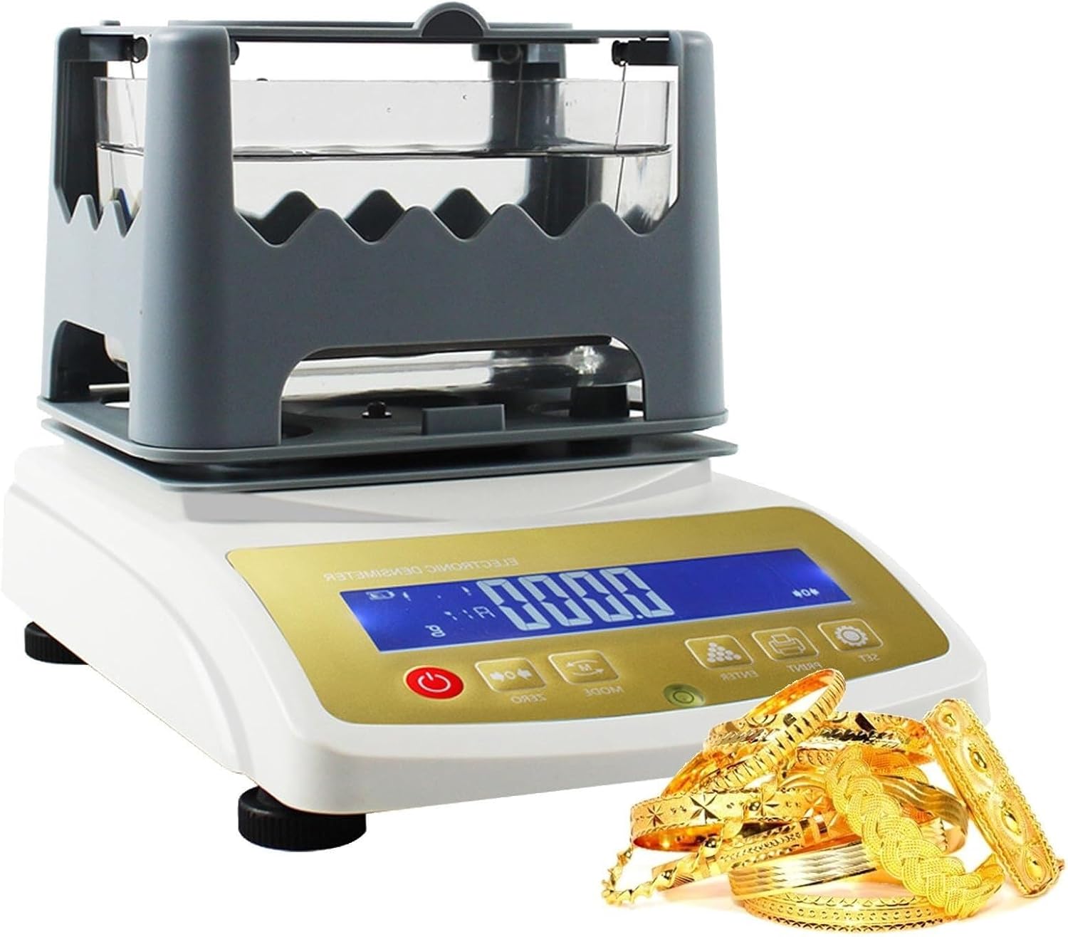 Digital Gold Density Meter, Precious Metal Purity Tester, Gold Purity Analyzer, Gold Carat Measurement Equipment, Suitable for Jewelry Testing Center, Pawn Shop(300k)